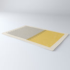 Yellow Lemon Square Stripes Mid Century Modern Minimalist Rothko Inspired Colourfield Stripes Rug Gallery Image 3
