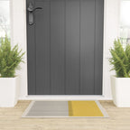 Yellow Lemon Square Stripes Mid Century Modern Minimalist Rothko Inspired Colourfield Stripes Welcome Mat Gallery Image 3
