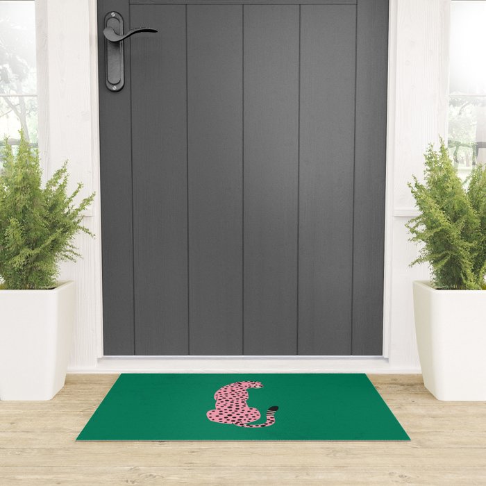 The Stare: Pink Cheetah Edition Welcome Mat Gallery Image 3