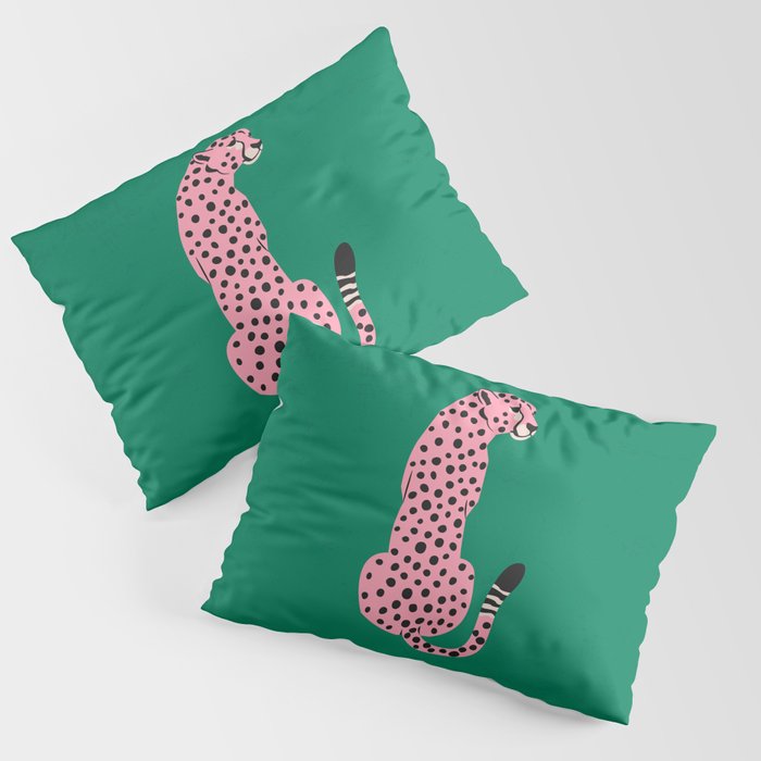 The Stare: Pink Cheetah Edition Pillow Sham Gallery Image 3