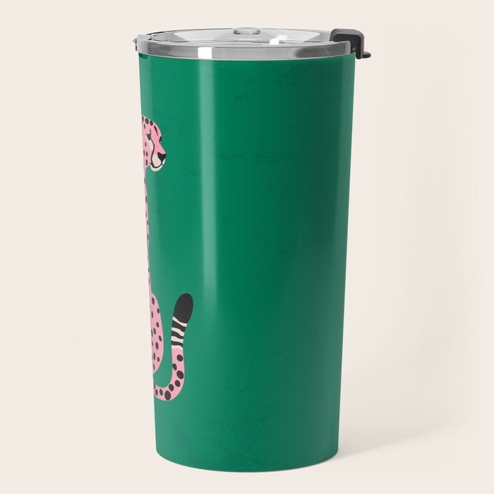 The Stare: Pink Cheetah Edition Travel Mug Gallery Image 2