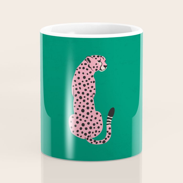 The Stare: Pink Cheetah Edition Coffee Mug Gallery Image 4