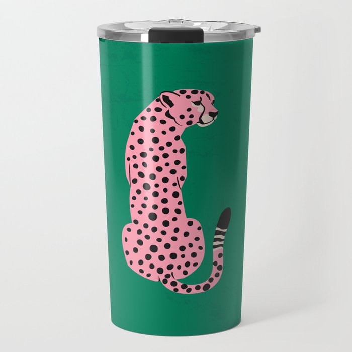 The Stare: Pink Cheetah Edition Travel Mug Gallery Image 1