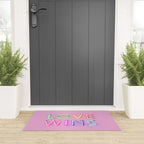 LOVE WINS - Rainbow Neon Welcome Mat Gallery Image 3