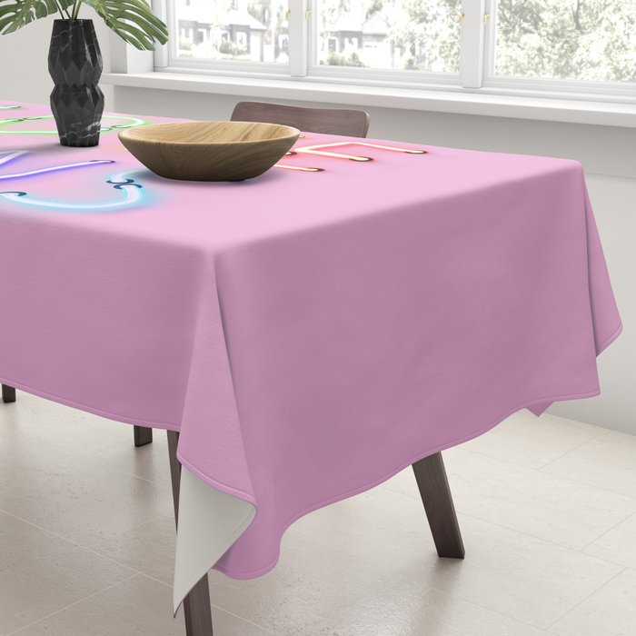 LOVE WINS - Rainbow Neon Tablecloth Gallery Image 3