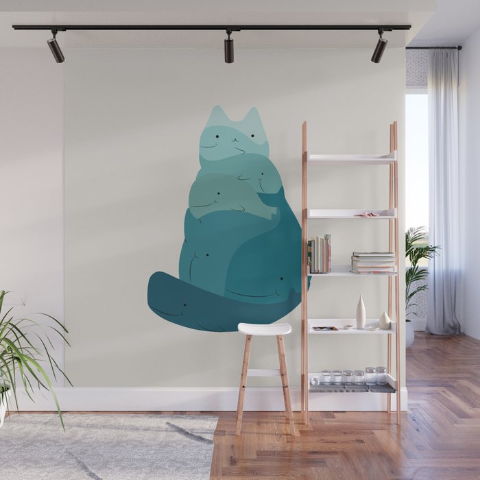 Cat Landscape 171: A Hungry Cat Wall Mural Gallery Image 1