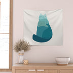 Cat Landscape 171: A Hungry Cat Wall Tapestry Gallery Image 2