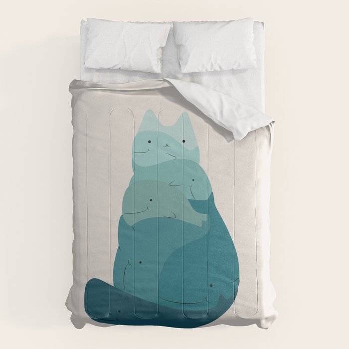 Cat Landscape 171: A Hungry Cat Comforter Gallery Image 1