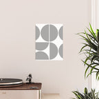 Mid Century Modern Grey Square Poster Gallery Image 2