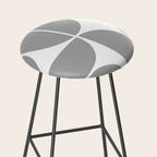 Mid Century Modern Grey Square Stool Gallery Image 2