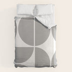 Mid Century Modern Grey Square Duvet Cover Gallery Image 6