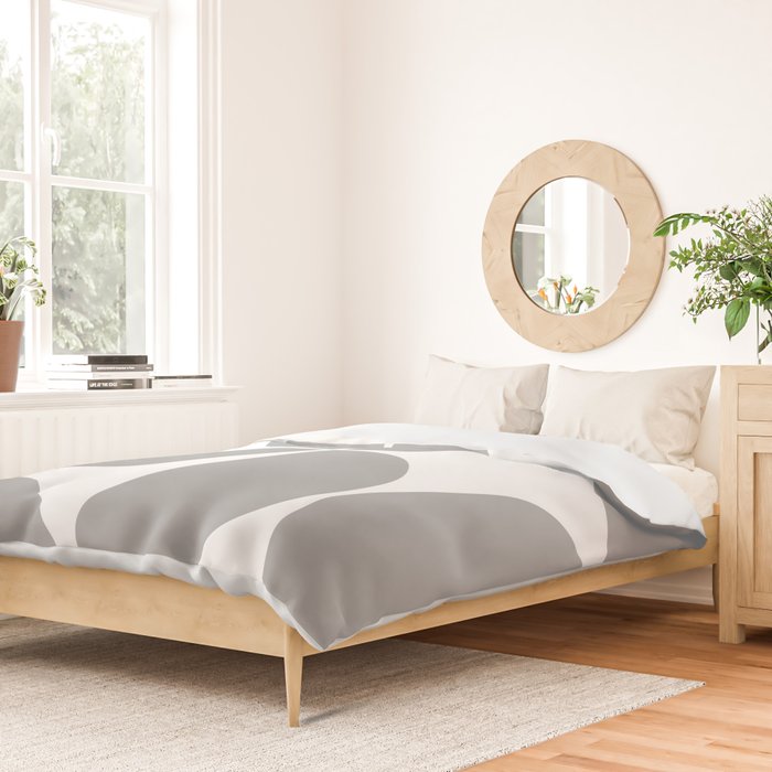 Mid Century Modern Grey Square Duvet Cover Gallery Image 2