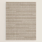 Boho Minimal Neutral Stripes Pattern Jigsaw Puzzle Gallery Image 1