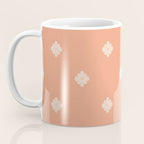 Peach Dot Flower - Minimal Vintage Floral Pattern Coffee Mug Gallery Image 3