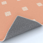 Peach Dot Flower - Minimal Vintage Floral Pattern Rug Gallery Image 4