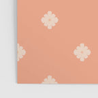 Peach Dot Flower - Minimal Vintage Floral Pattern Poster Gallery Image 3