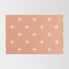 Peach Dot Flower - Minimal Vintage Floral Pattern Rug Gallery Image 2