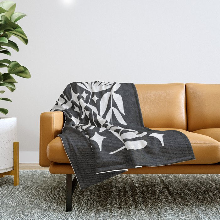 Cosmic Bloom ii Throw Blanket Gallery Image 1