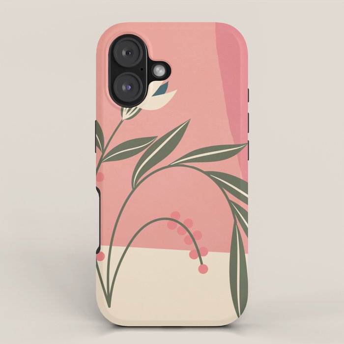 Minimal Abstract Flowers 21 iPhone Case Gallery Image 1