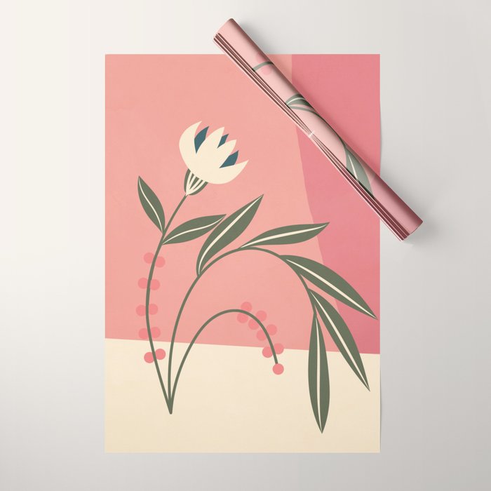 Minimal Abstract Flowers 21 Wrapping Paper Gallery Image 1