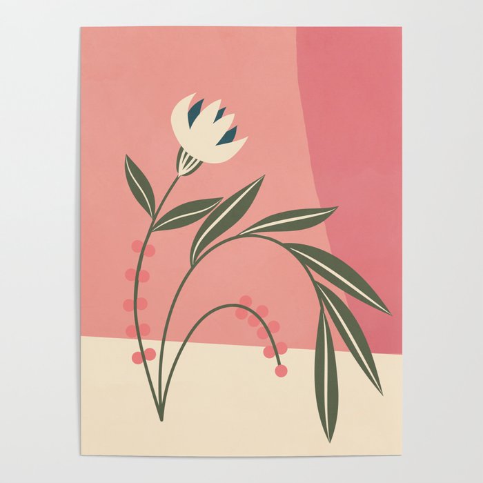 Minimal Abstract Flowers 21 Poster Gallery Image 4