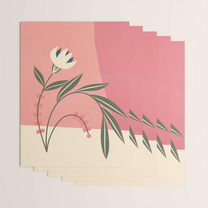 Minimal Abstract Flowers 21 Wrapping Paper Gallery Image 3