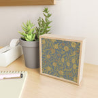 William Morris Vintage Fruit Blue Thyme Green Pattern Mini Art Print Gallery Image 2