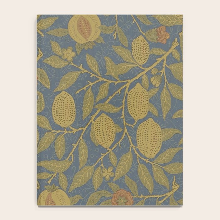 William Morris Vintage Fruit Blue Thyme Green Pattern Notebook Gallery Image 4
