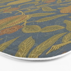 William Morris Vintage Fruit Blue Thyme Green Pattern Bath Mat Gallery Image 3