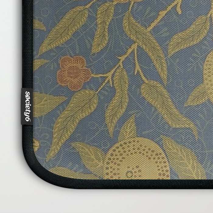 William Morris Vintage Fruit Blue Thyme Green Pattern Laptop Sleeve Gallery Image 3