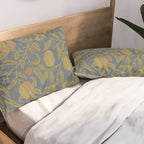 William Morris Vintage Fruit Blue Thyme Green Pattern Pillow Sham Gallery Image 2