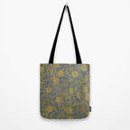 William Morris Vintage Fruit Blue Thyme Green Pattern Tote Bag Gallery Image 2