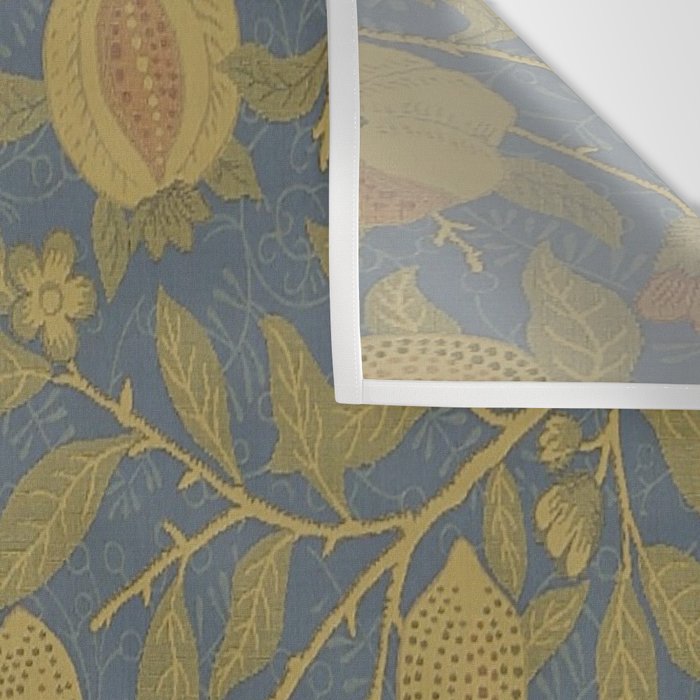 William Morris Vintage Fruit Blue Thyme Green Pattern Wall Tapestry Gallery Image 3
