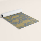 William Morris Vintage Fruit Blue Thyme Green Pattern Yoga Mat Gallery Image 2