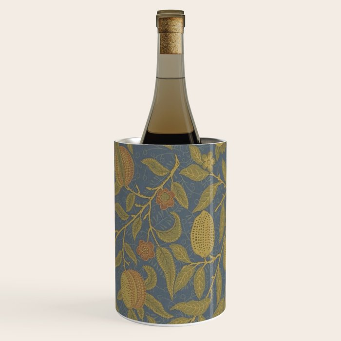 William Morris Vintage Fruit Blue Thyme Green Pattern Wine Chiller Gallery Image 1