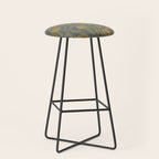 William Morris Vintage Fruit Blue Thyme Green Pattern Stool Gallery Image 1