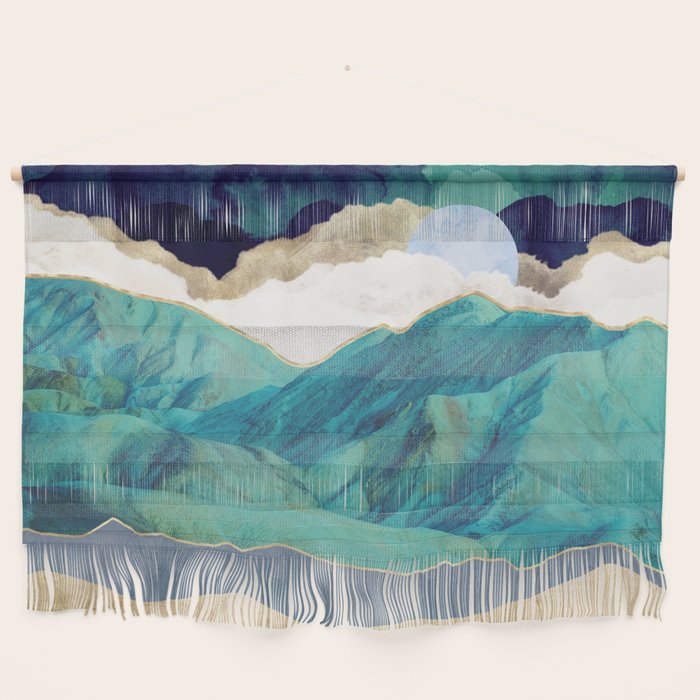 Teal Mountains Wall Hanging Gallery Image 1