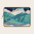 Teal Mountains Laptop Sleeve Gallery Image 1