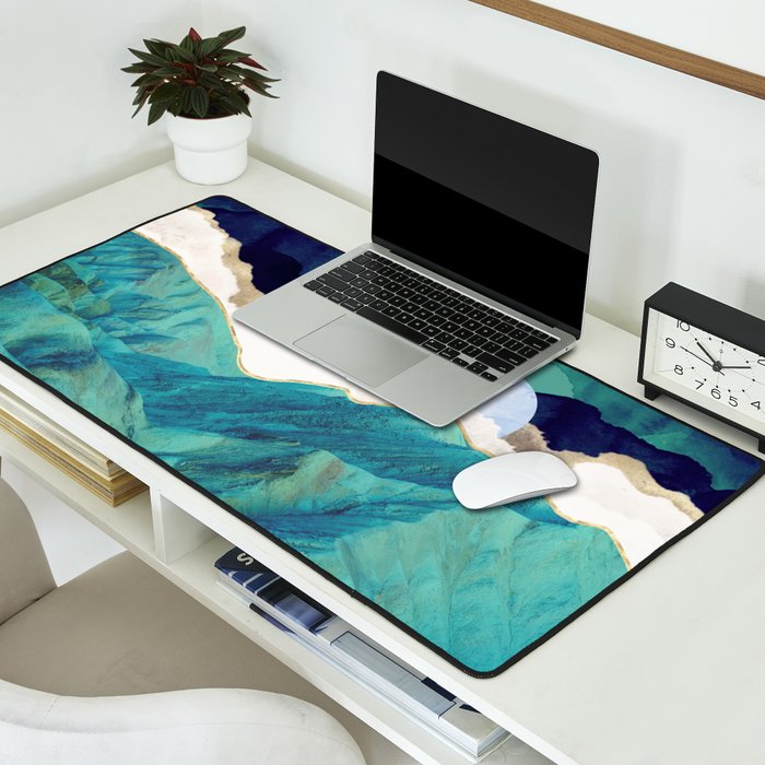 Teal Mountains Desk Mat Gallery Image 2