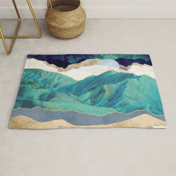 Teal Mountains Rug Gallery Image 1