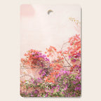 Bougainvillea Flowers in Color | Pink Wall in Cascais Art Print | Floral Travel Photography in Portugal Cutting Board Gallery Image 1