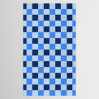 French Ocean Blue Checks Pattern Tablecloth Gallery Image 2