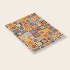 Retro Colorful Flower Checkerboard Notebook Gallery Image 3