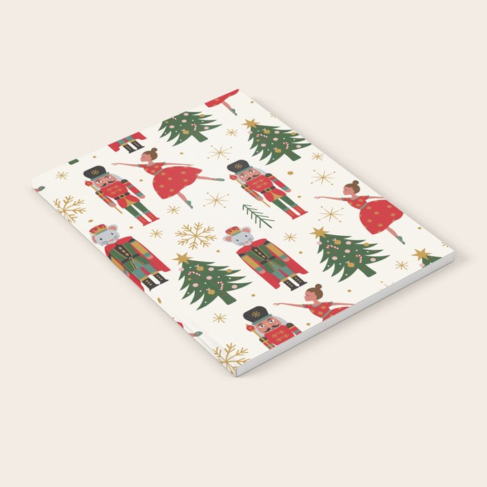 Retro Nutcracker and Ballerina Christmas Pattern Notebook Gallery Image 2