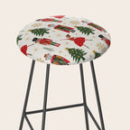 Retro Nutcracker and Ballerina Christmas Pattern Stool Gallery Image 2
