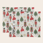 Retro Nutcracker and Ballerina Christmas Pattern Placemat Gallery Image 1