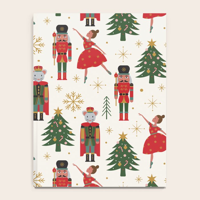 Retro Nutcracker and Ballerina Christmas Pattern Notebook Gallery Image 4
