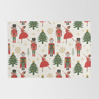 Retro Nutcracker and Ballerina Christmas Pattern Rug Gallery Image 2