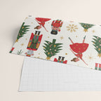 Retro Nutcracker and Ballerina Christmas Pattern Wrapping Paper Gallery Image 2