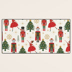 Retro Nutcracker and Ballerina Christmas Pattern Desk Mat Gallery Image 3